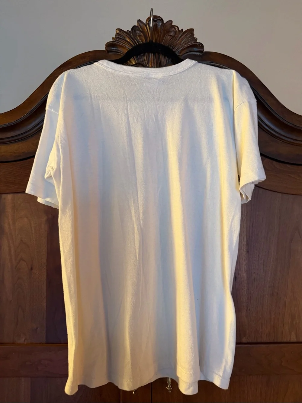 Champion Vintage White Crewneck Tee with Care Tag - Picture 3 of 4